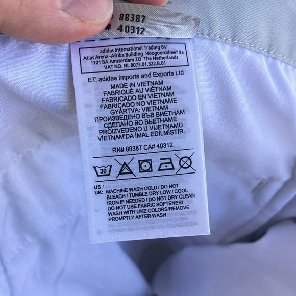 Adidas ClimaLite Light Gray Performance Golf Pants, 40X32 - Picture 4 of 9